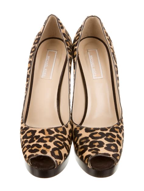 michael kors leopard print heels.